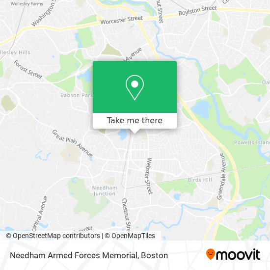 Needham Armed Forces Memorial map