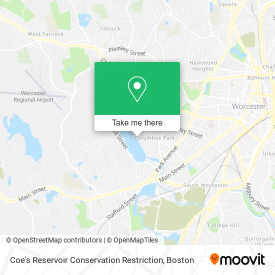 Coe's Reservoir Conservation Restriction map