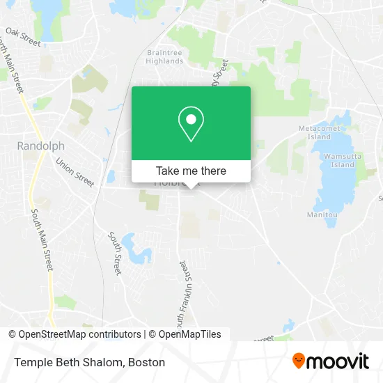 Temple Beth Shalom map
