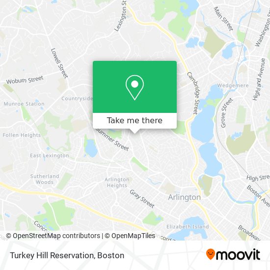 Turkey Hill Reservation map