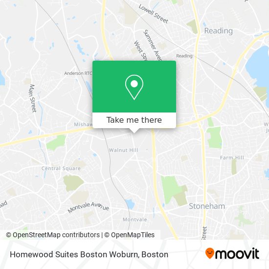 Mapa de Homewood Suites Boston Woburn
