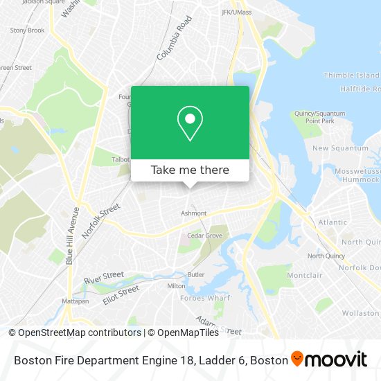 Mapa de Boston Fire Department Engine 18, Ladder 6