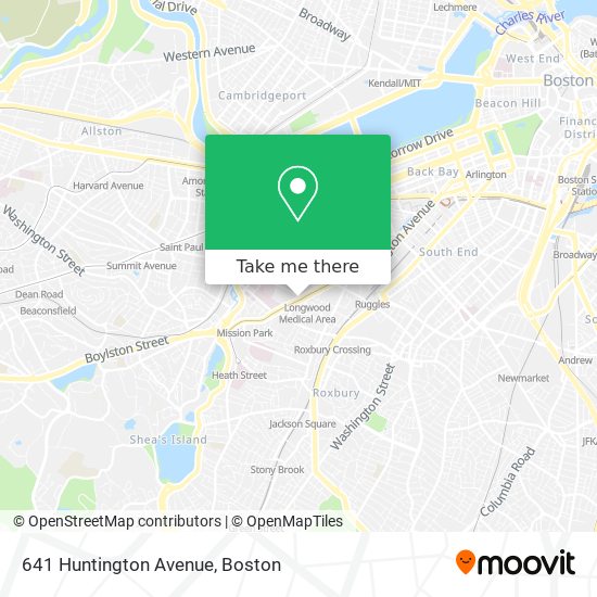 Mapa de 641 Huntington Avenue