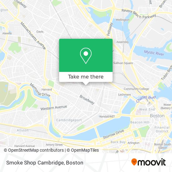 Smoke Shop Cambridge map