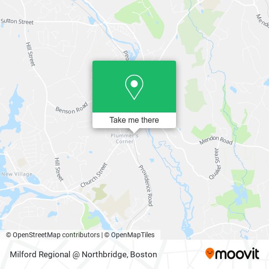 Milford Regional @ Northbridge map