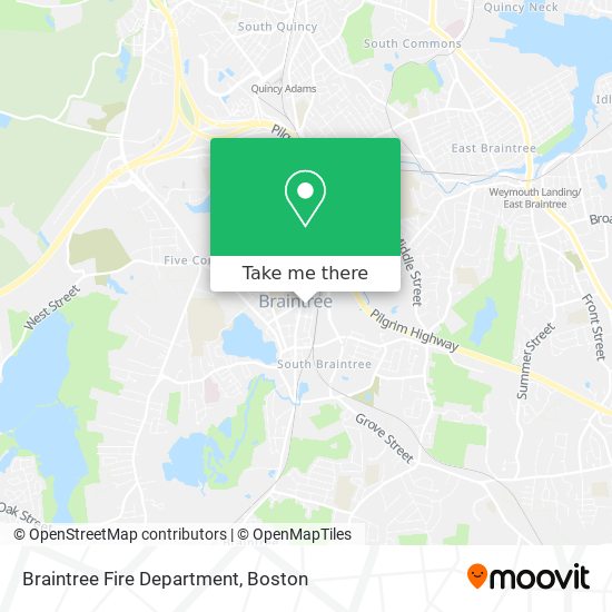 Mapa de Braintree Fire Department