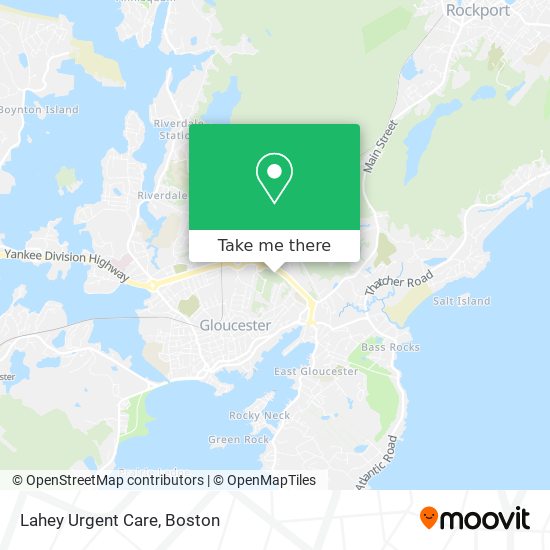 Lahey Urgent Care map