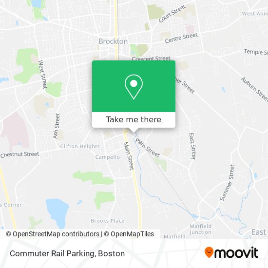 Commuter Rail Parking map