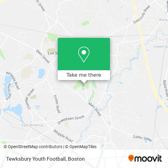 Mapa de Tewksbury Youth Football