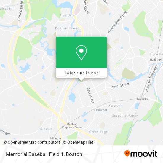 Memorial Baseball Field 1 map