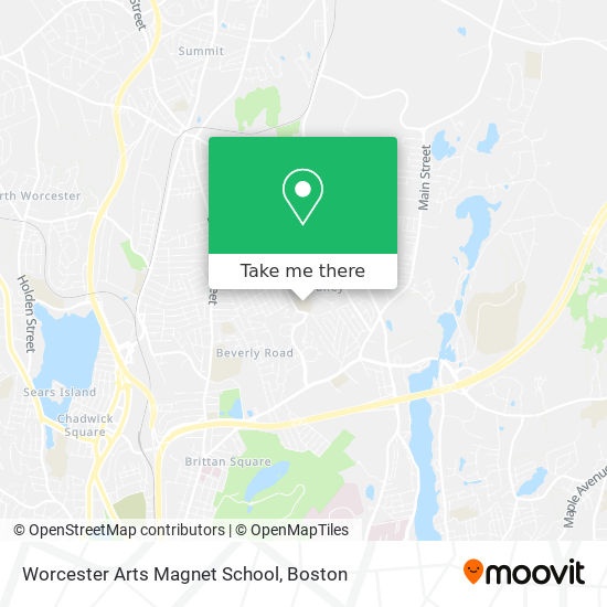 Worcester Arts Magnet School map