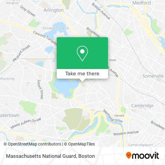 Massachusetts National Guard map