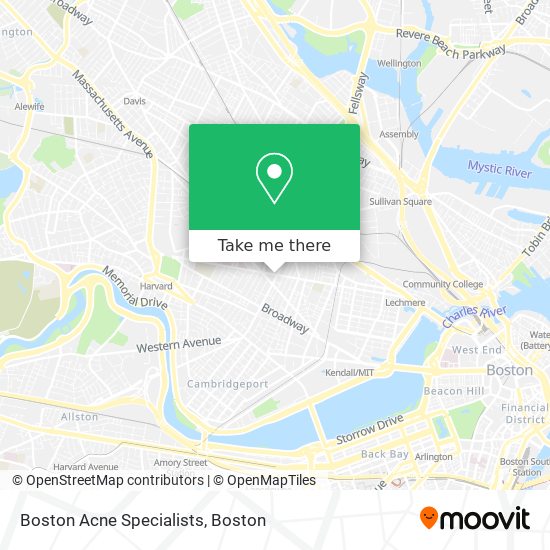 Mapa de Boston Acne Specialists