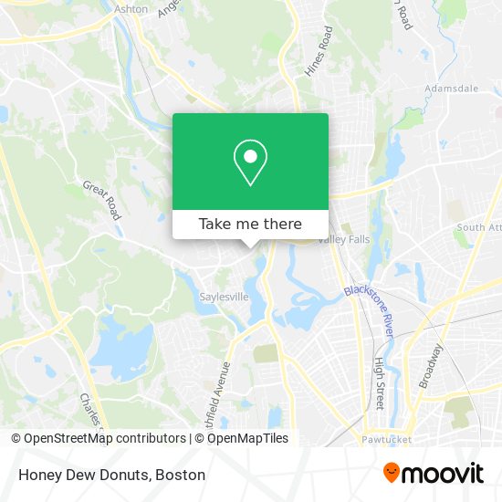 Mapa de Honey Dew Donuts