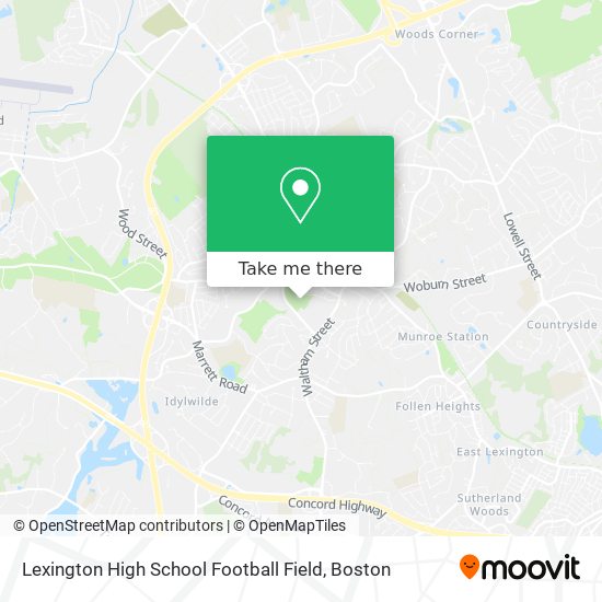 Lexington High School Football Field map