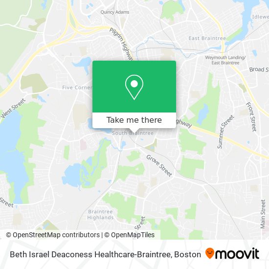 Beth Israel Deaconess Healthcare-Braintree map