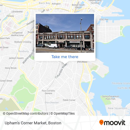 Upham's Corner Market map