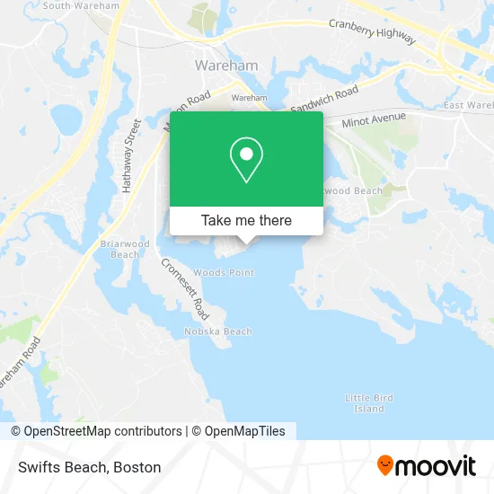 Swifts Beach map