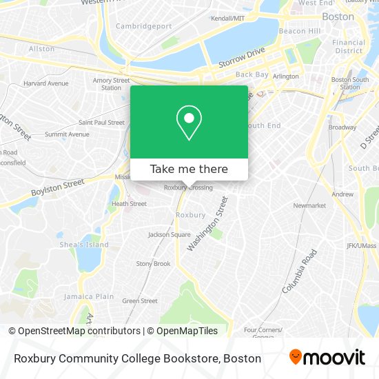 Roxbury Community College Bookstore map