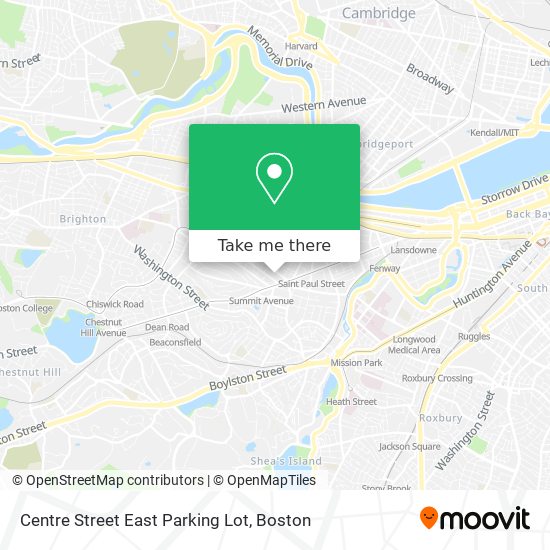 Mapa de Centre Street East Parking Lot
