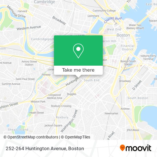 252-264 Huntington Avenue map