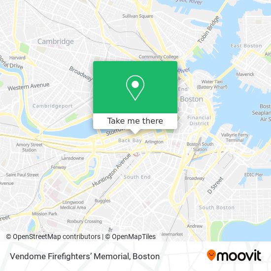 Vendome Firefighters’ Memorial map