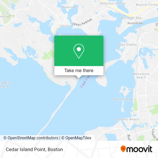 Cedar Island Point map