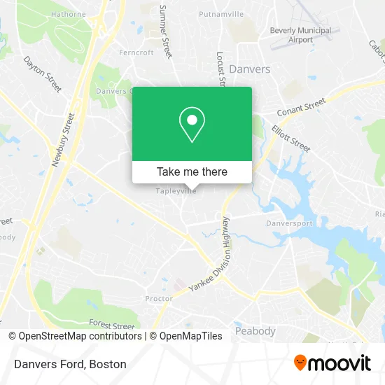 Danvers Ford map