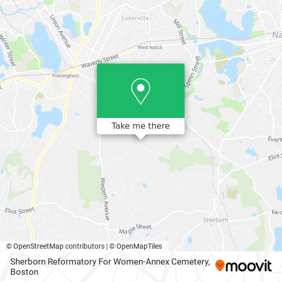 Sherborn Reformatory For Women-Annex Cemetery map