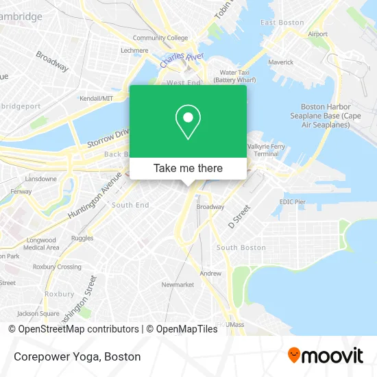 Corepower Yoga map