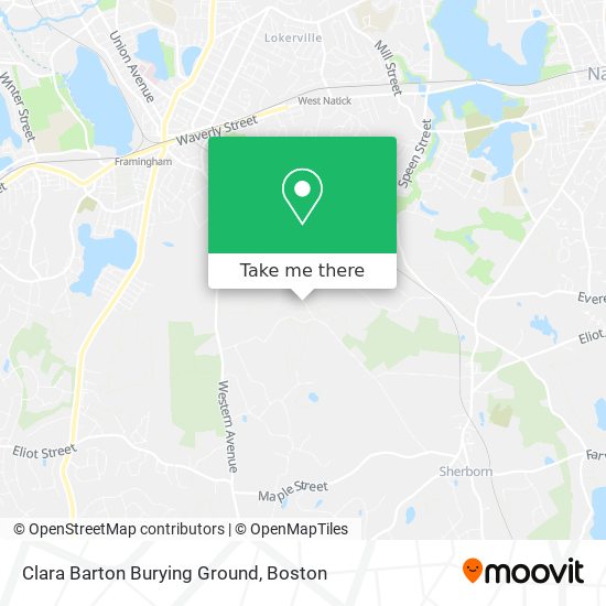 Clara Barton Burying Ground map