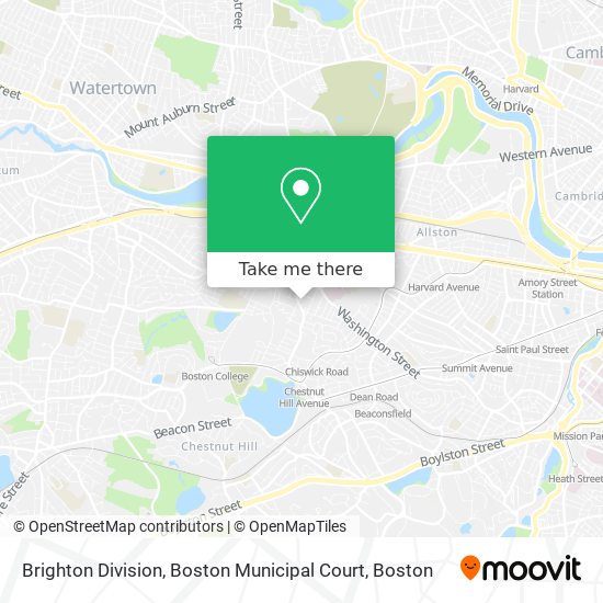 Brighton Division, Boston Municipal Court map