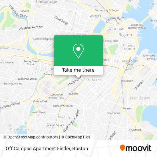 Off Campus Apartment Finder map