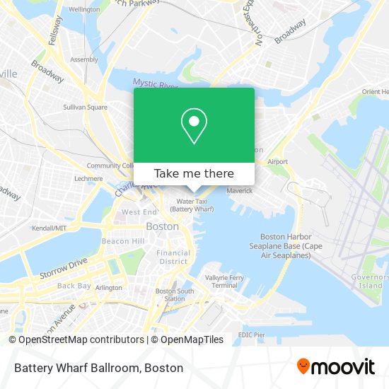 Battery Wharf Ballroom map