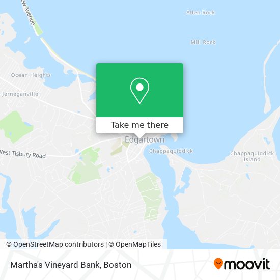 Martha's Vineyard Bank map