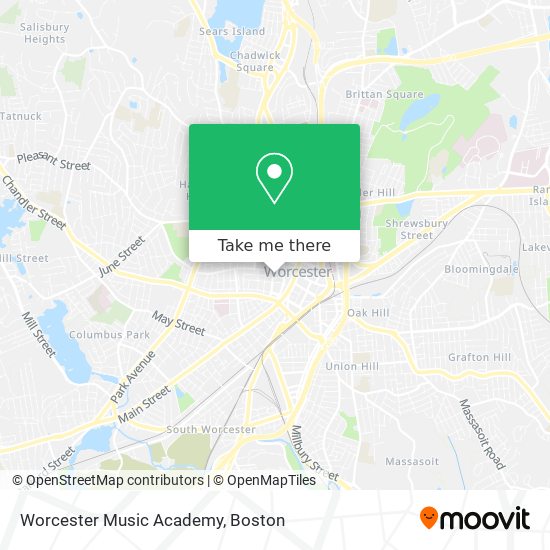 Worcester Music Academy map