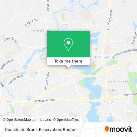 Mapa de Cochituate Brook Reservation