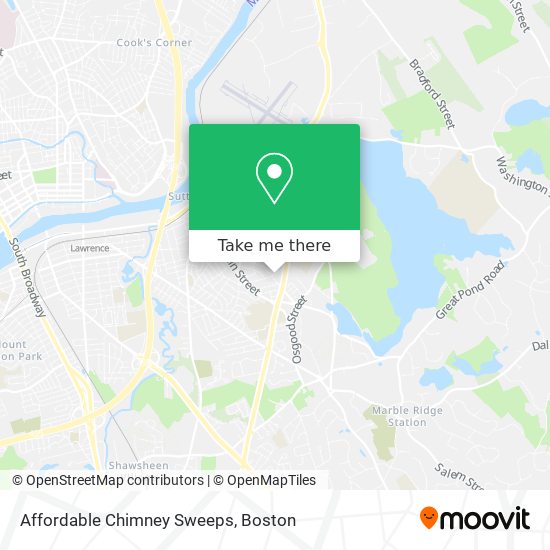 Affordable Chimney Sweeps map