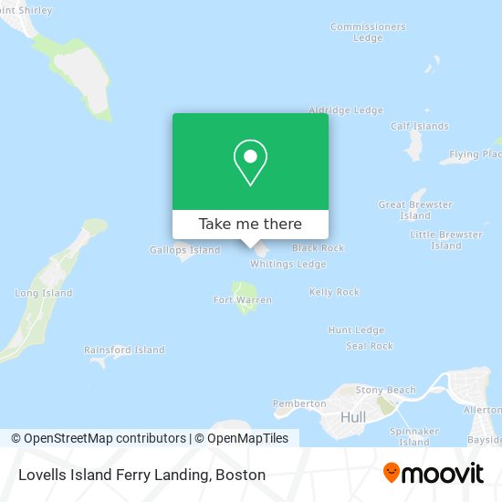 Lovells Island Ferry Landing map