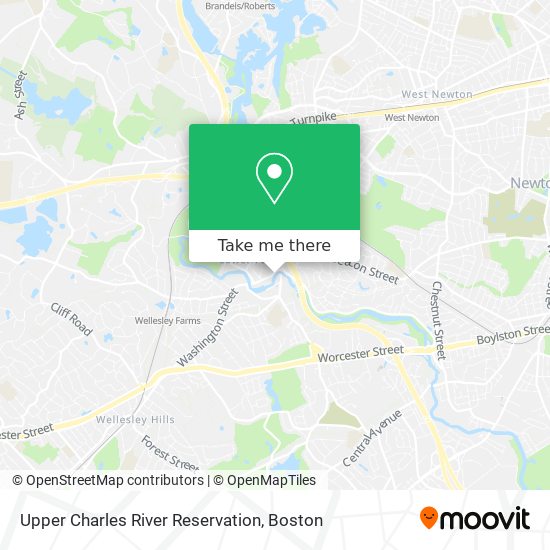 Mapa de Upper Charles River Reservation