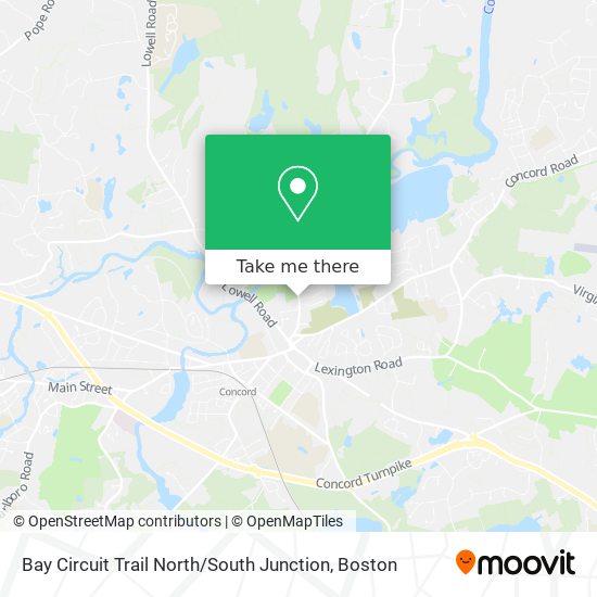Mapa de Bay Circuit Trail North / South Junction