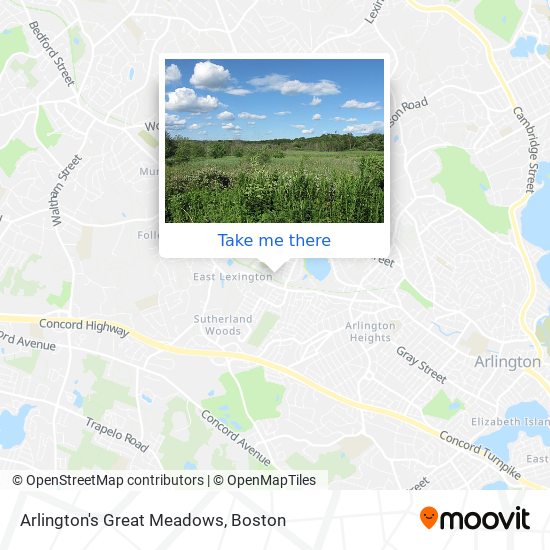 Mapa de Arlington's Great Meadows