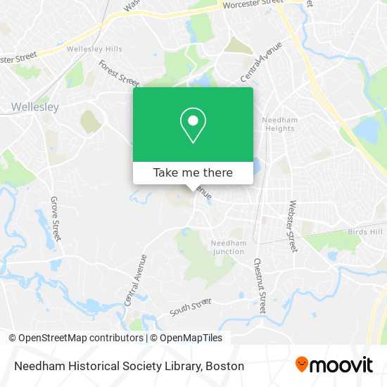 Needham Historical Society Library map