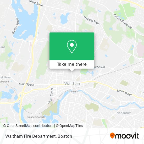 Waltham Fire Department map
