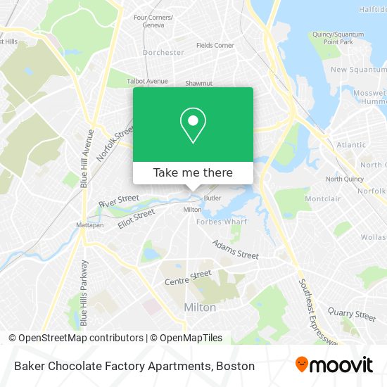 Mapa de Baker Chocolate Factory Apartments