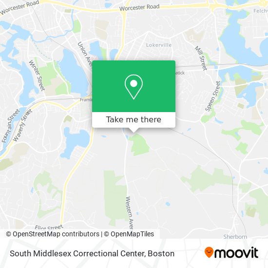 Mapa de South Middlesex Correctional Center