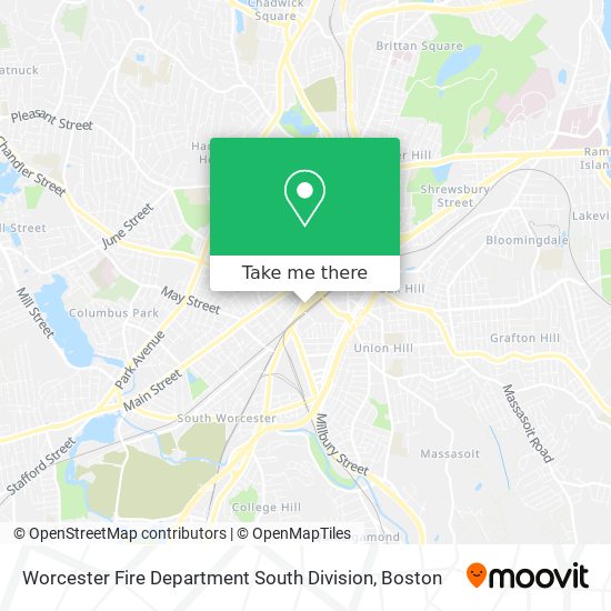 Mapa de Worcester Fire Department South Division
