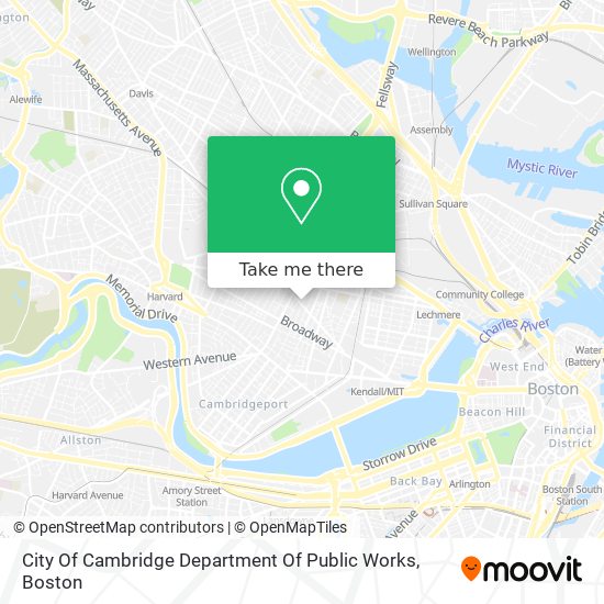 City Of Cambridge Department Of Public Works map