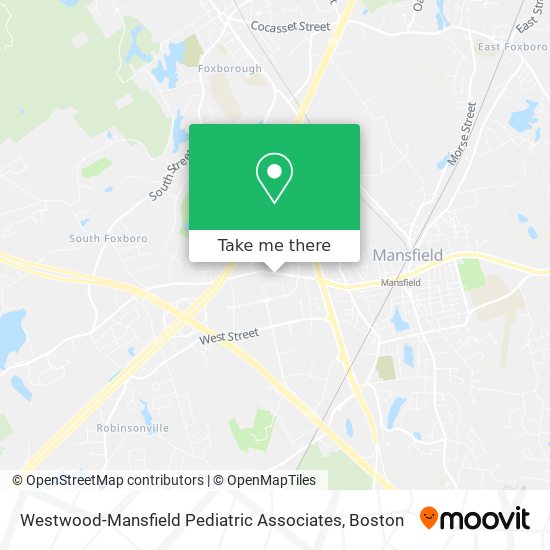 Westwood-Mansfield Pediatric Associates map