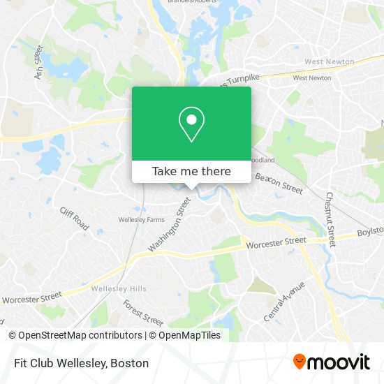 Fit Club Wellesley map